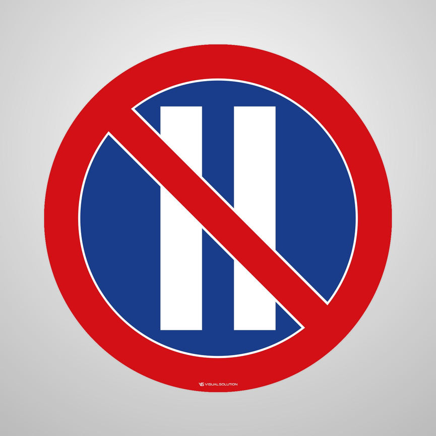 Naklejka Podłogowa BHP: "Zakaz postoju w dni parzyste" (B-38)