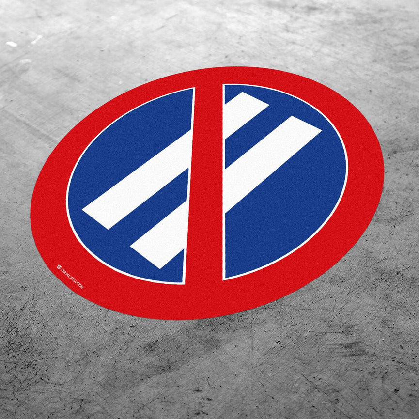 Naklejka Podłogowa BHP: "Zakaz postoju w dni parzyste" (B-38)