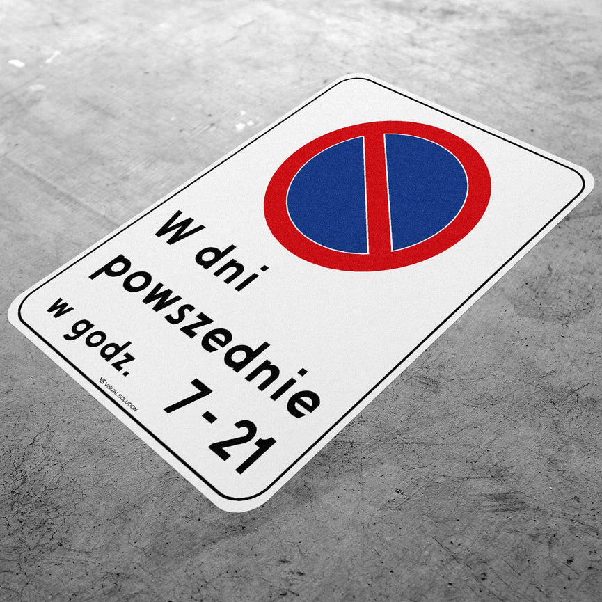 Naklejka Podłogowa BHP: "Strefa ograniczonego postoju" (B-39)