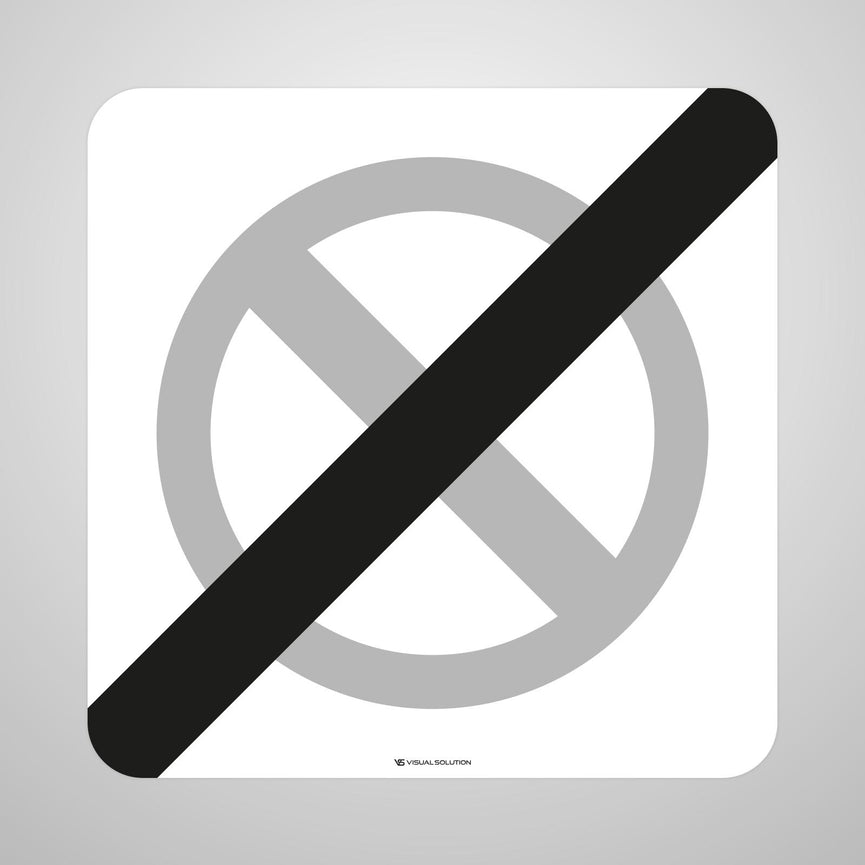 Naklejka Podłogowa BHP: "Koniec strefy ograniczonego postoju" (B-40)