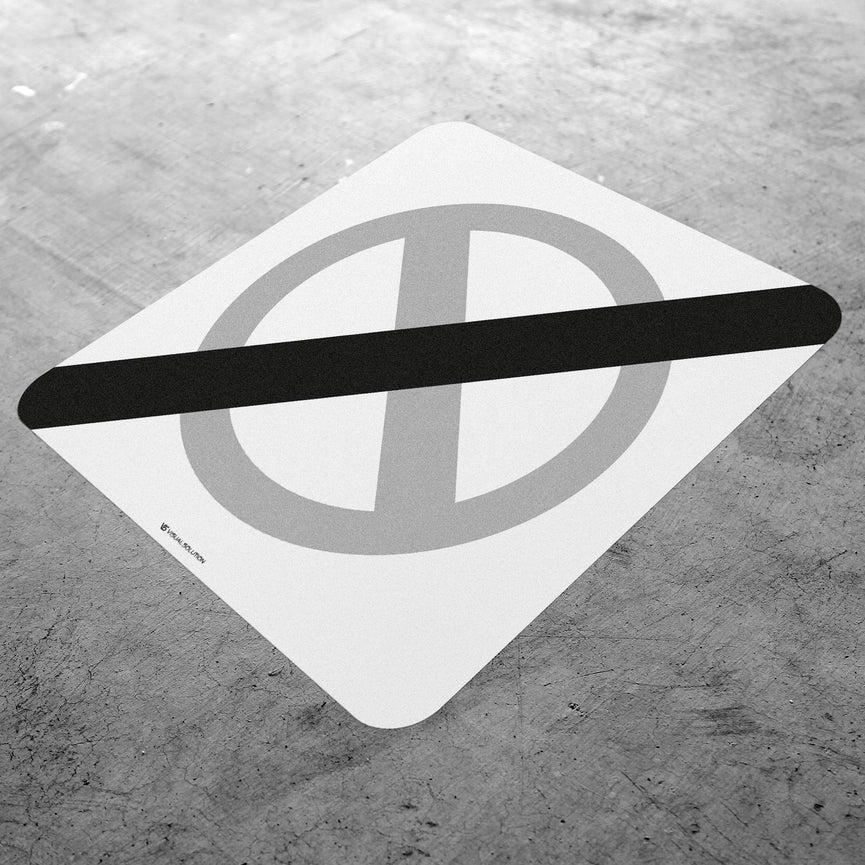 Naklejka Podłogowa BHP: "Koniec strefy ograniczonego postoju" (B-40)