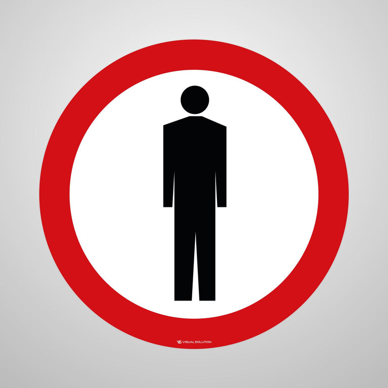 Naklejka Podłogowa BHP: "Zakaz ruchu pieszych" (B-41)