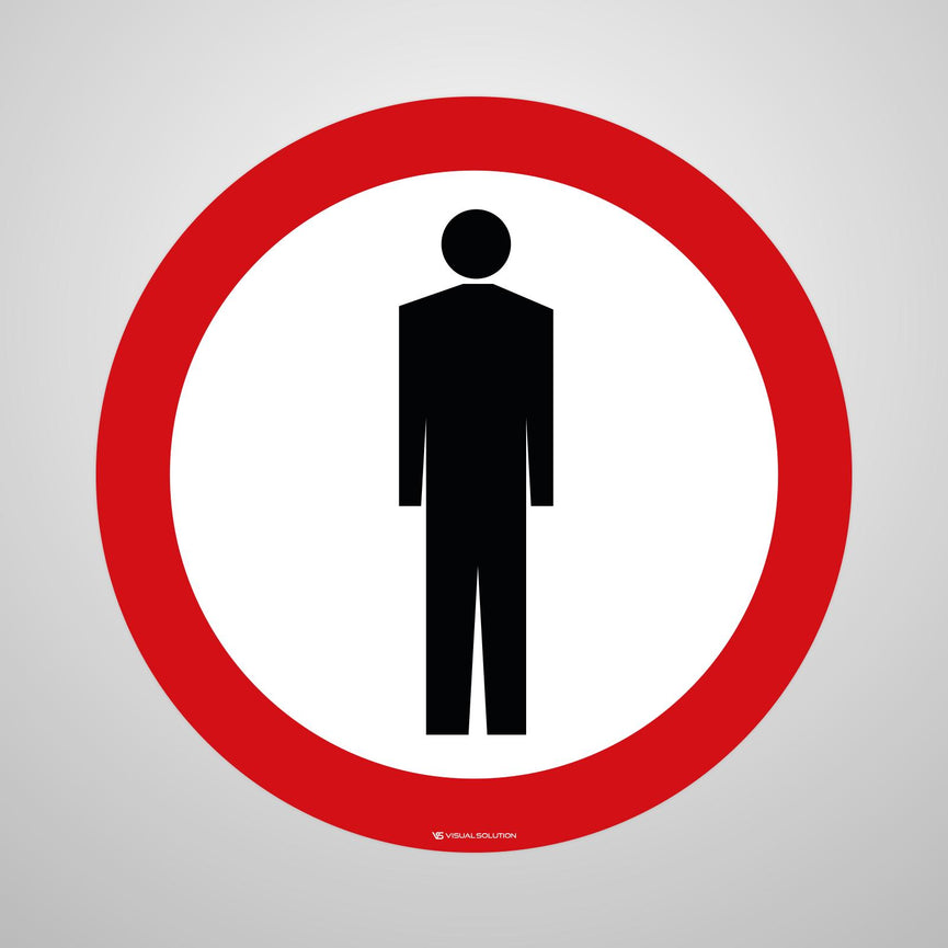 Naklejka Podłogowa BHP: "Zakaz ruchu pieszych" (B-41)