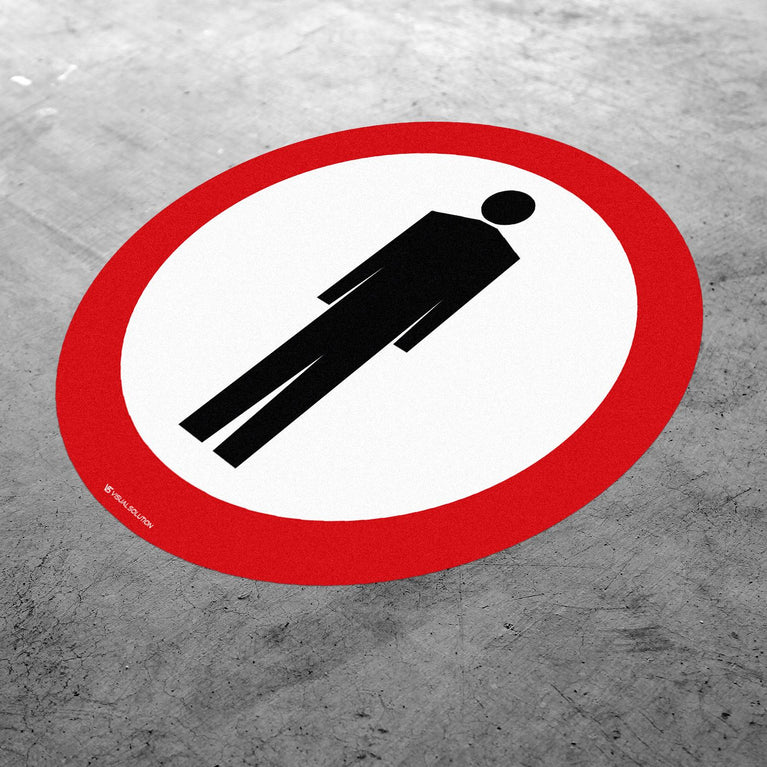 Naklejka Podłogowa BHP: "Zakaz ruchu pieszych" (B-41)