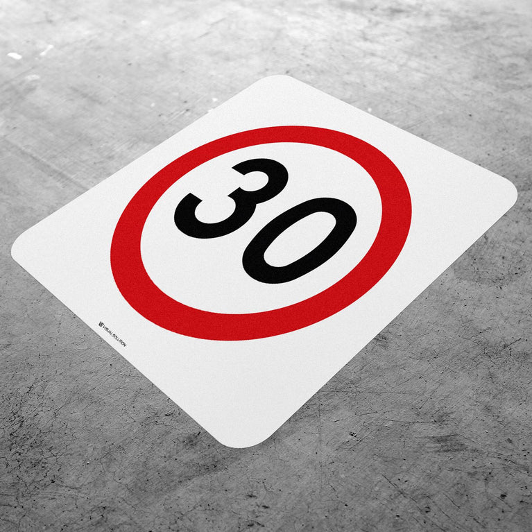 Naklejka Podłogowa BHP: "Strefa ograniczonej prędkości" (B-43)