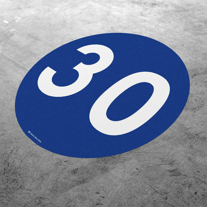 Naklejka Podłogowa BHP: "Prędkość minimalna" C-14