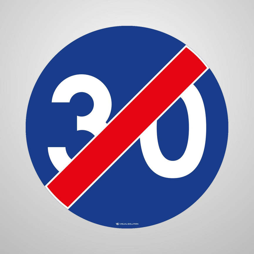 Naklejka Podłogowa BHP: "Koniec minimalnej prędkości" C-15