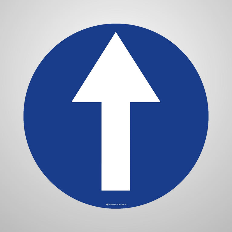 Naklejka Podłogowa BHP: "Nakaz jazdy Prosto" C-5