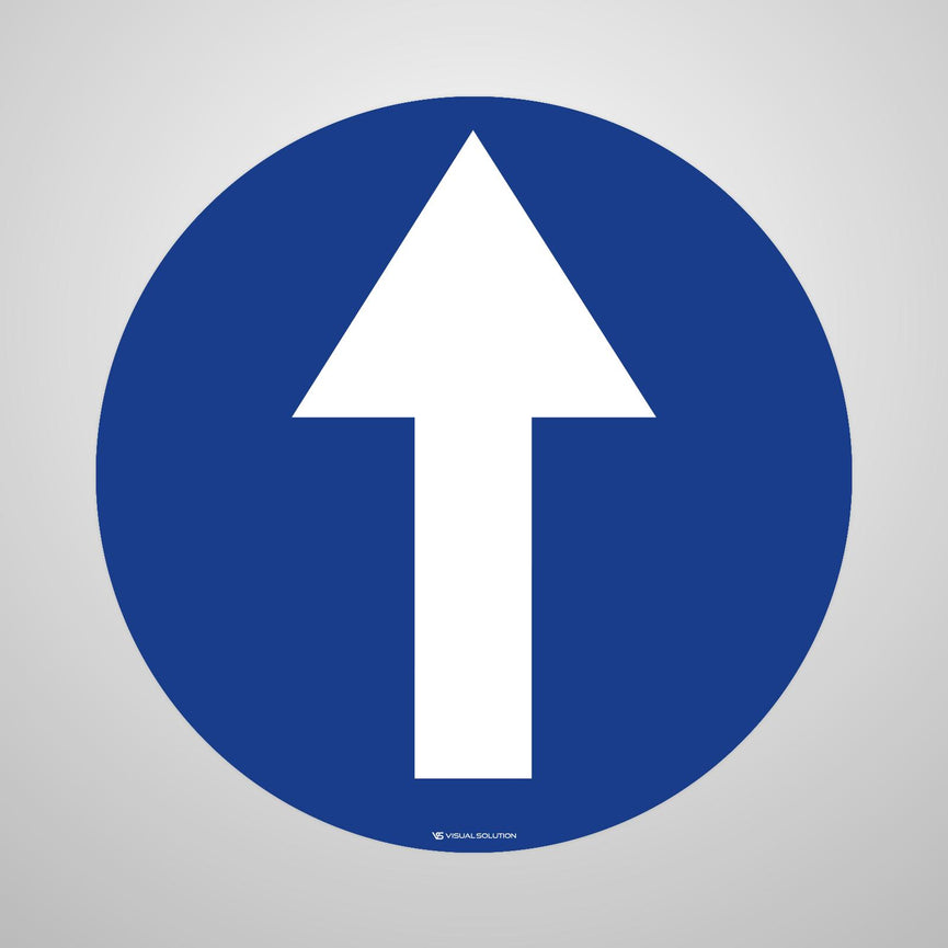 Naklejka Podłogowa BHP: "Nakaz jazdy Prosto" C-5