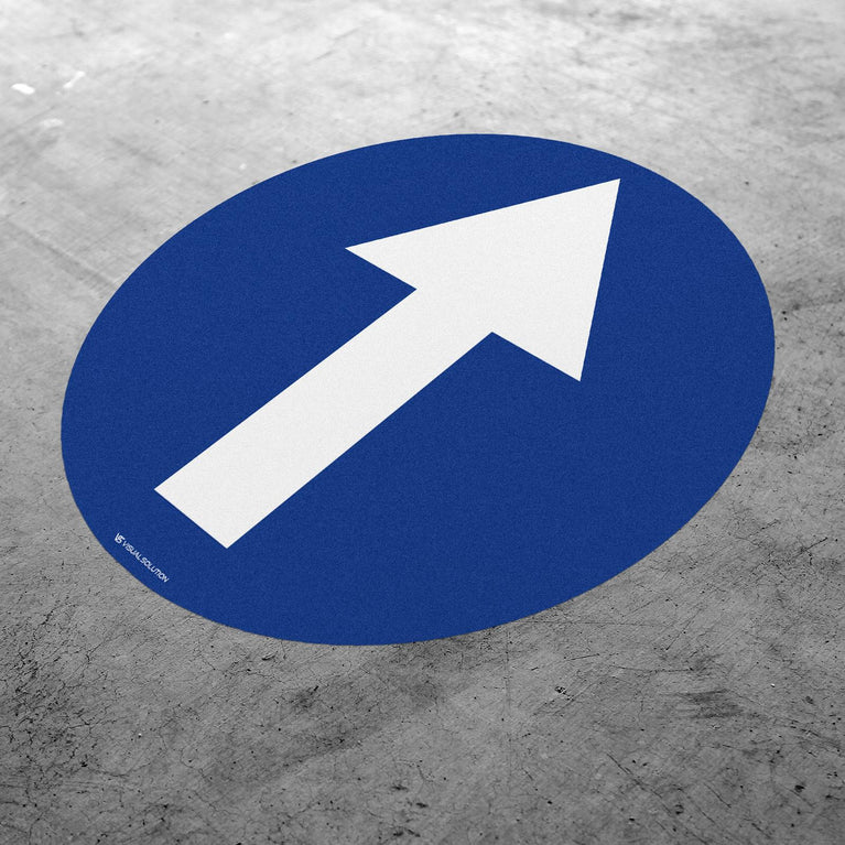 Naklejka Podłogowa BHP: "Nakaz jazdy Prosto" C-5