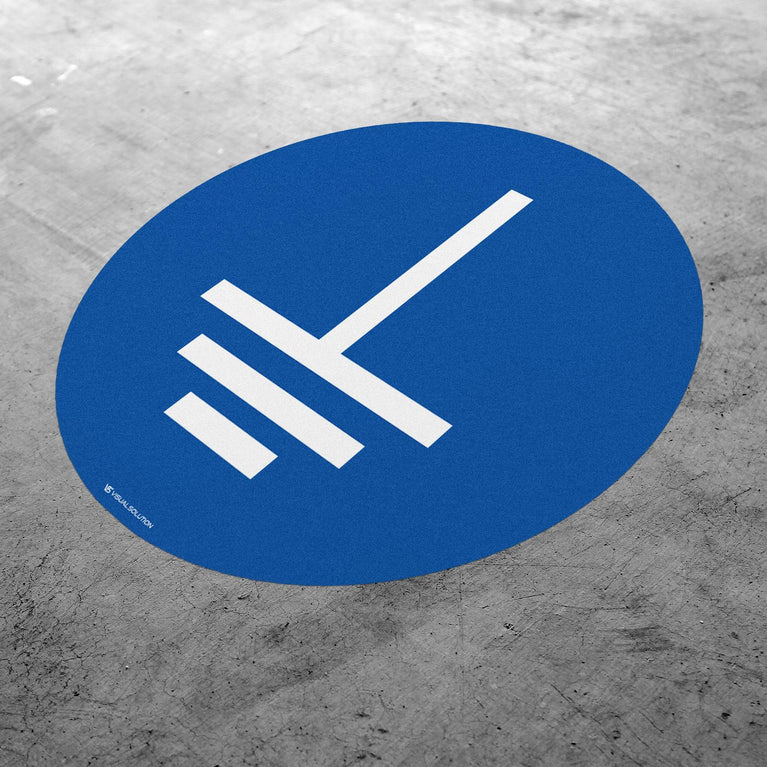 Naklejka podłogowa BHP: Ostrzeżenie! Stosuj uziemienie