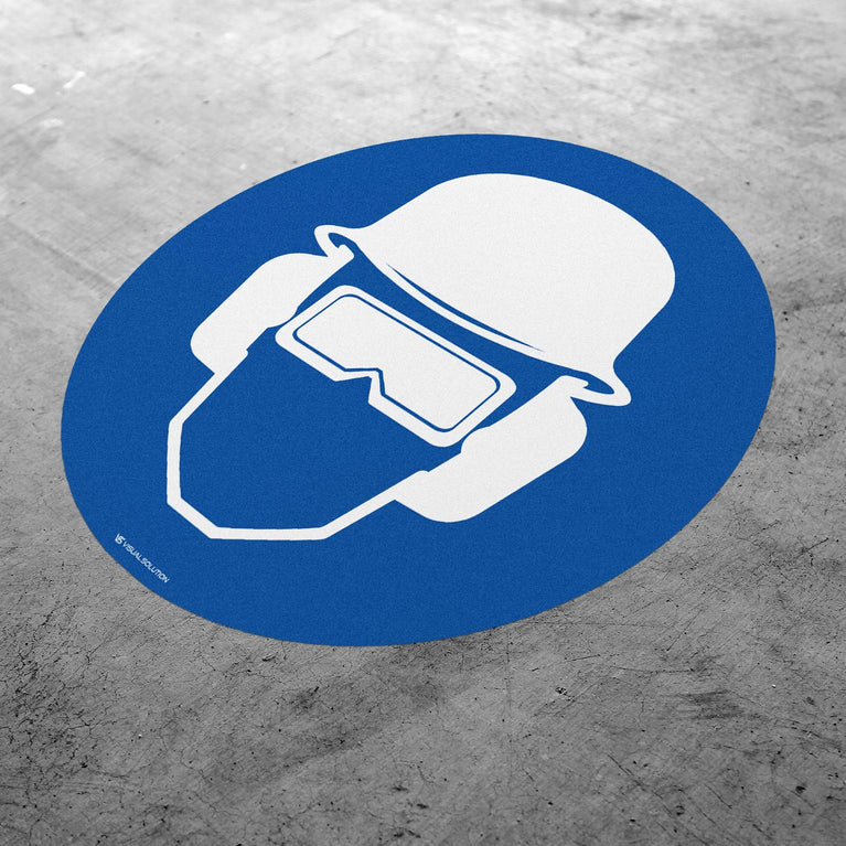 Naklejka podłogowa BHP: Nakaz stosowania środków ochrony osobistej