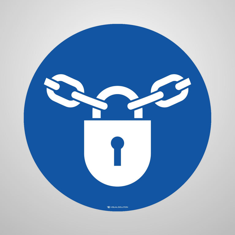 Naklejka podłogowa BHP: Nakaz stosowania zamknięcia