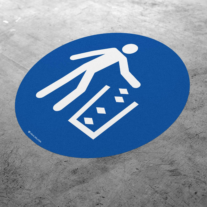 Naklejka podłogowa BHP: Nakaz używania kosza na śmieci