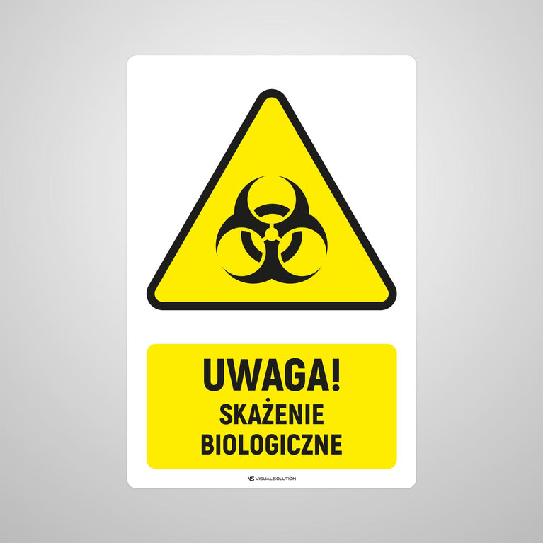 Naklejka Podłogowa BHP: ostrzegająca przed skażeniem biologicznym Z Opisem | GDW009.