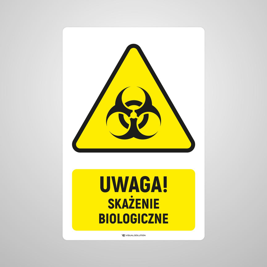 Naklejka Podłogowa BHP: ostrzegająca przed skażeniem biologicznym Z Opisem | GDW009.