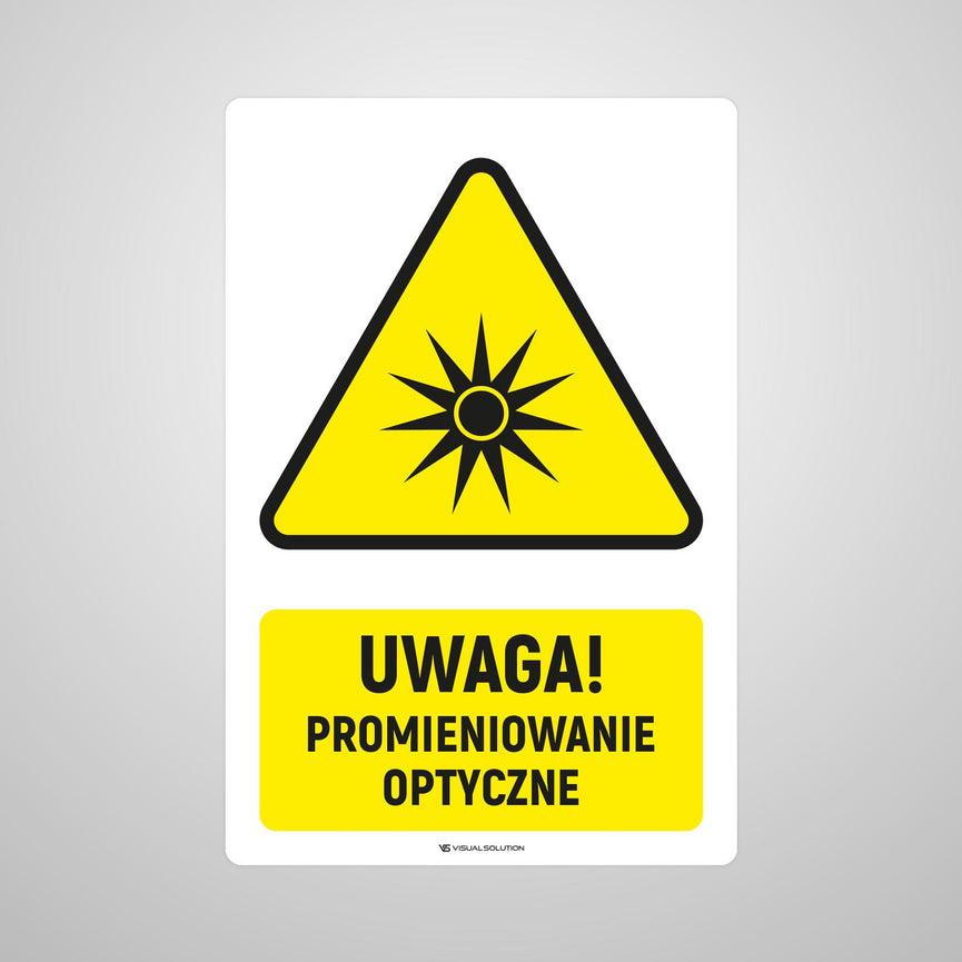 Naklejka Podłogowa BHP: ostrzegająca przed Promieniowaniem optycznym Z Opisem | GF063.