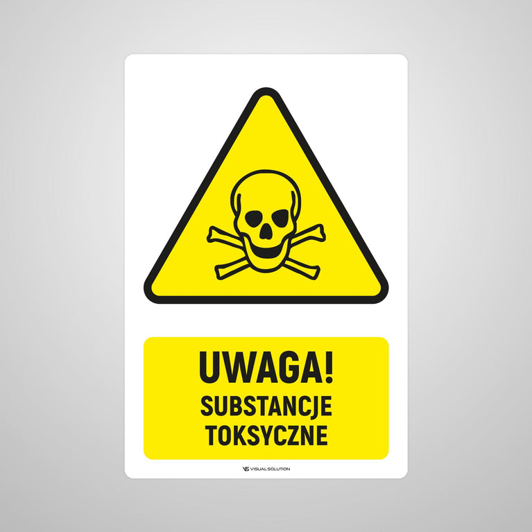 Naklejka Podłogowa BHP: ostrzegająca przed materiałami toksycznymi Z Opisem | GDW016.