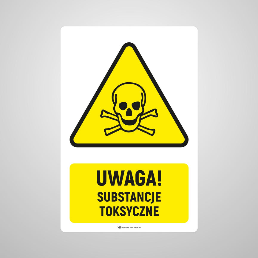 Naklejka Podłogowa BHP: ostrzegająca przed materiałami toksycznymi Z Opisem | GDW016.