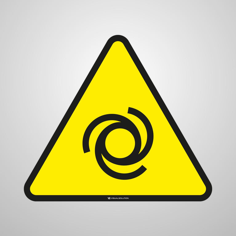 Naklejka podłogowa ostrzegająca przed automatycznym uruchomieniem się | GDW018.