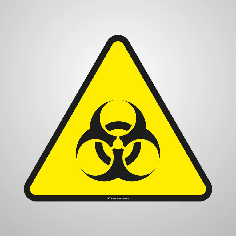 Naklejka podłogowa ostrzegająca przed skażeniem biologicznym | GDW009.