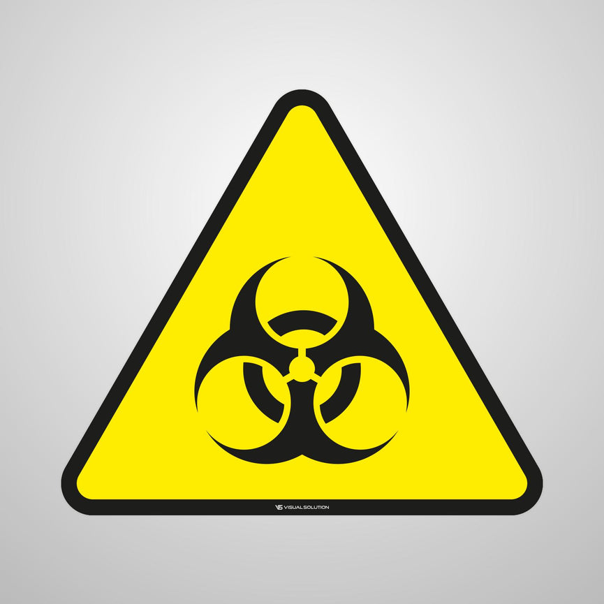 Naklejka podłogowa ostrzegająca przed skażeniem biologicznym | GDW009.