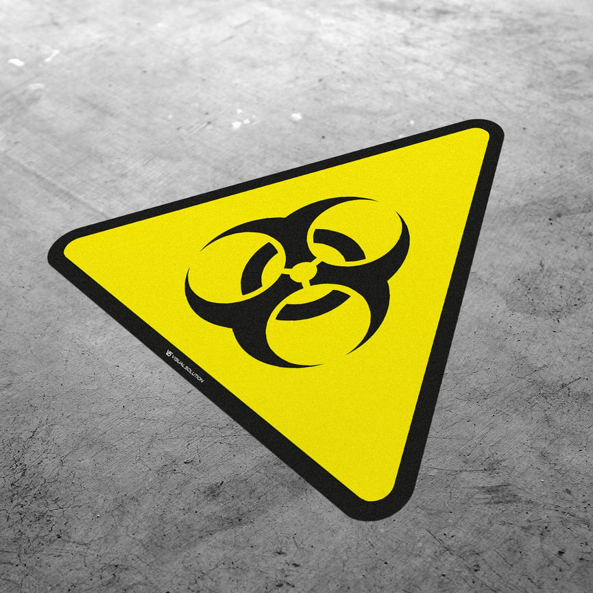 Naklejka podłogowa ostrzegająca przed skażeniem biologicznym | GDW009.