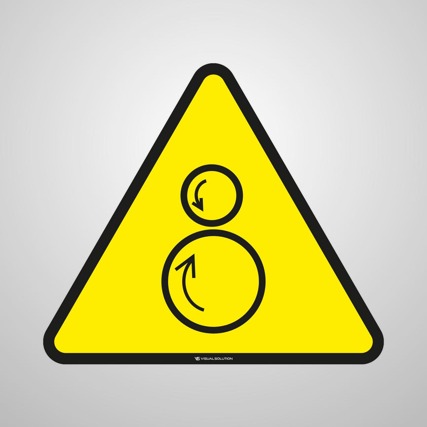 Naklejka podłogowa ostrzegająca przed ruchomymi rolkami | GF062.