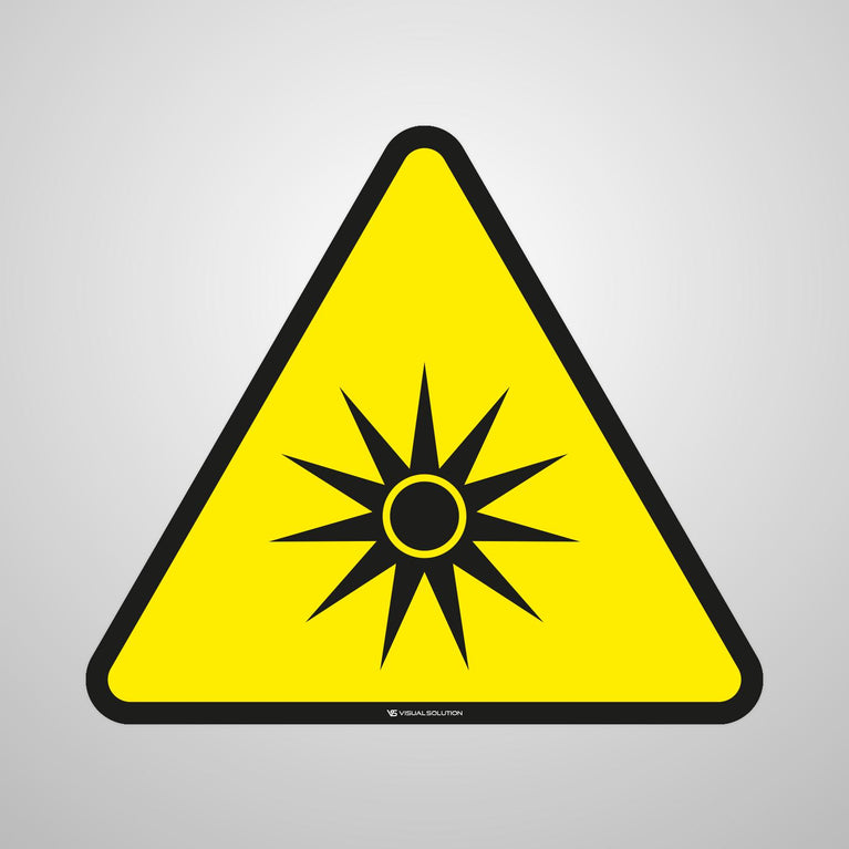 Naklejka podłogowa ostrzegająca przed Promieniowaniem optycznym | GF063.