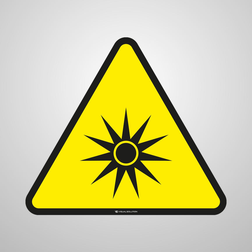 Naklejka podłogowa ostrzegająca przed Promieniowaniem optycznym | GF063.