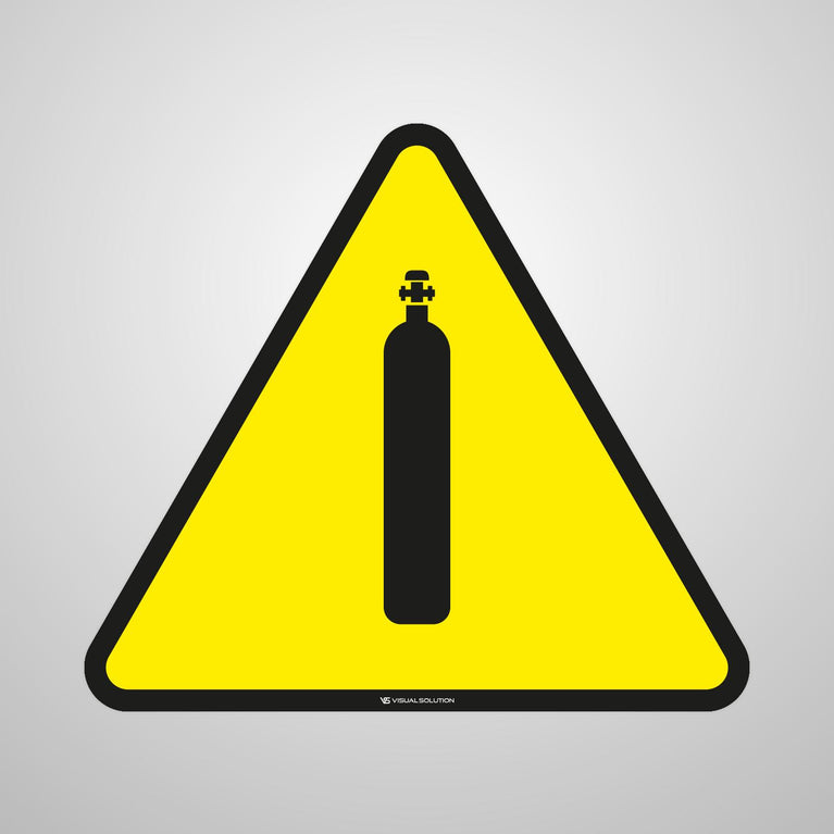 Naklejka podłogowa ostrzegająca przed butlami z gazem | GE003.