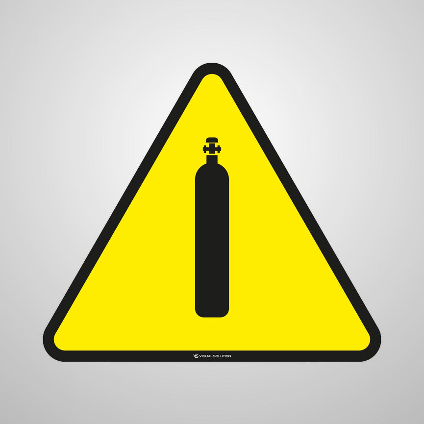 Naklejka podłogowa ostrzegająca przed butlami z gazem | GE003.