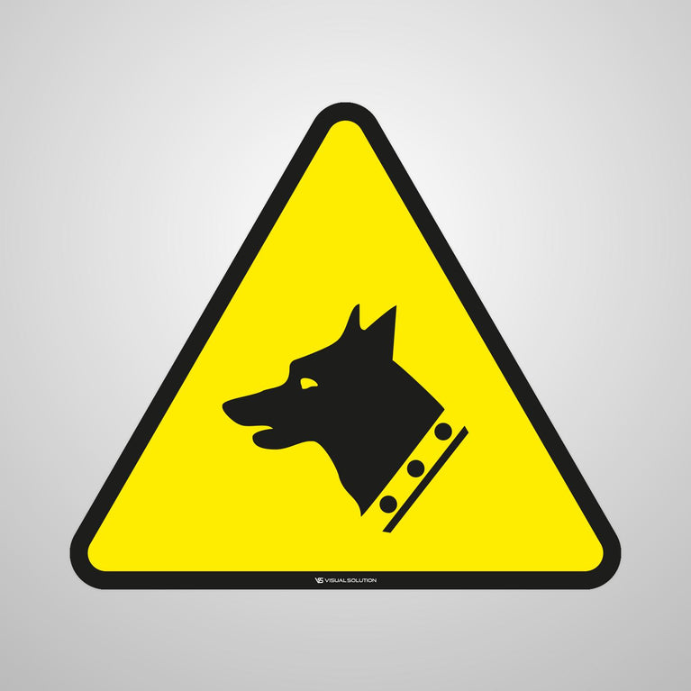 Naklejka podłogowa ostrzegająca przed złym psem | GDW013.