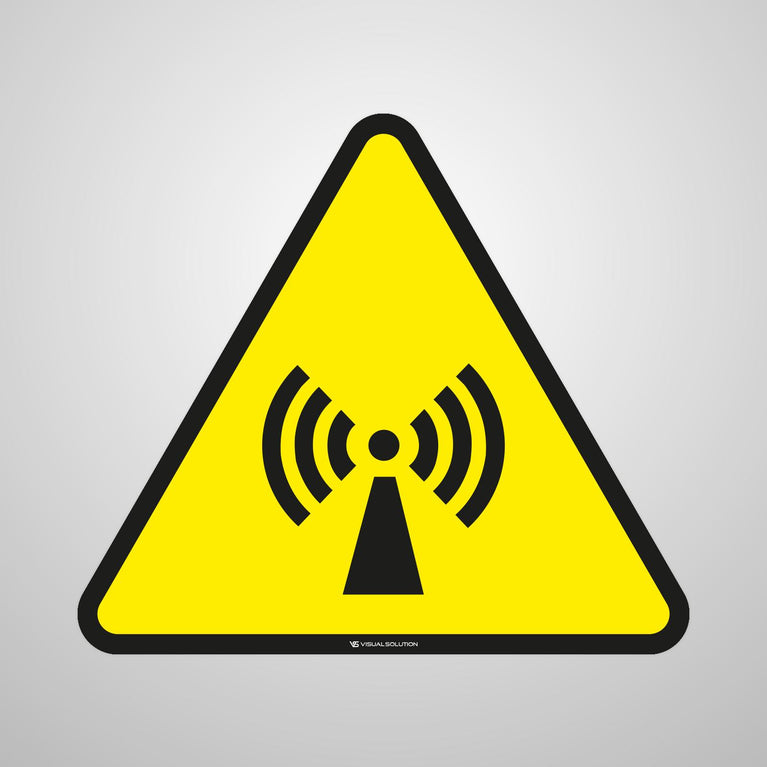 Naklejka podłogowa ostrzegająca przed Promieniowaniem niejonizującym | GDW005.