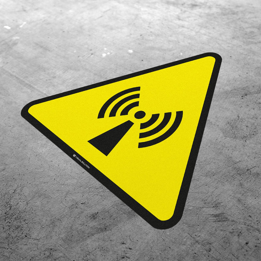 Naklejka podłogowa ostrzegająca przed Promieniowaniem niejonizującym | GDW005.