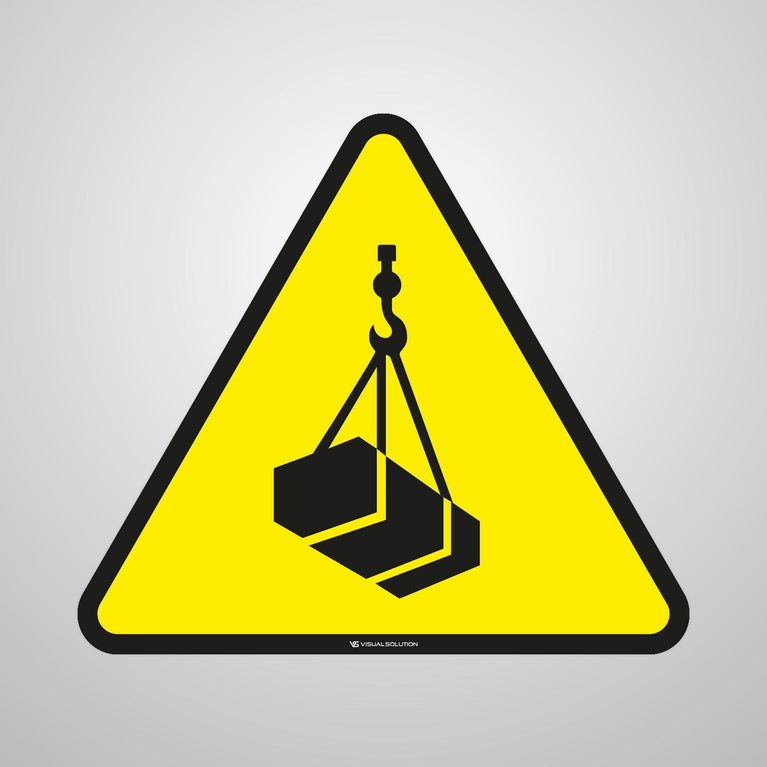 Naklejka podłogowa ostrzegająca przed wiszącymi przedmiotami | GDW015.