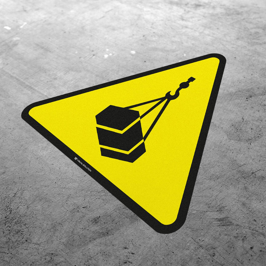 Naklejka podłogowa ostrzegająca przed wiszącymi przedmiotami | GDW015.