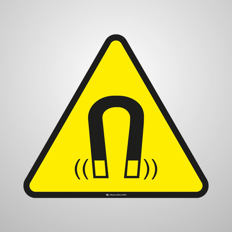 Naklejka podłogowa ostrzegająca przed silnym polem magnetycznym | GDW006.