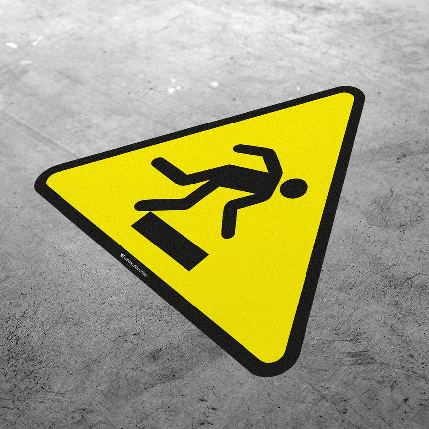 Naklejka podłogowa ostrzegająca przed niebezpieczeństwem potknięcia się | GF038.