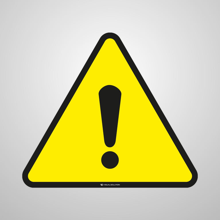 Naklejka podłogowa z ogólnym znakiem ostrzegawczym | GDW001.