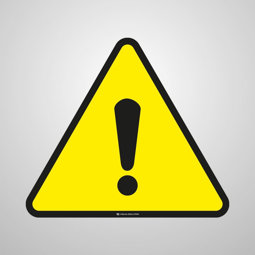 Naklejka podłogowa z ogólnym znakiem ostrzegawczym | GDW001.