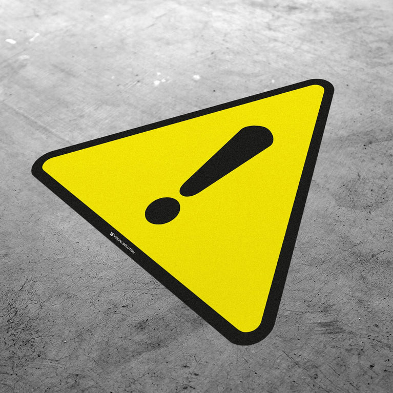 Naklejka podłogowa z ogólnym znakiem ostrzegawczym | GDW001.