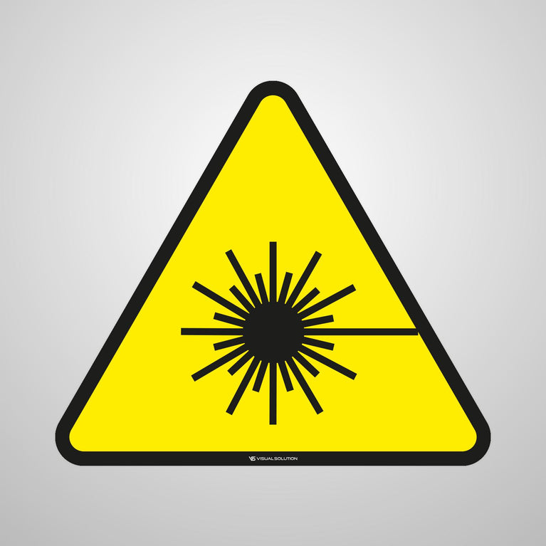 Naklejka podłogowa ostrzegająca przed wiązką laserową | GDW004.