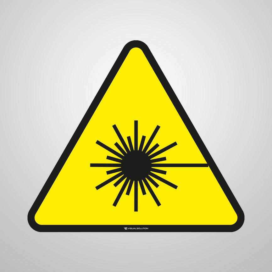 Naklejka podłogowa ostrzegająca przed wiązką laserową | GDW004.