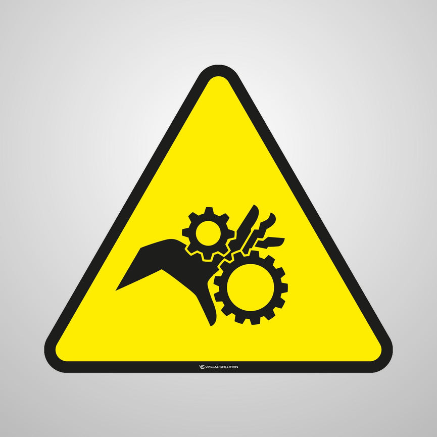 Naklejka podłogowa ostrzegająca przed wirującymi elementami | GE014.