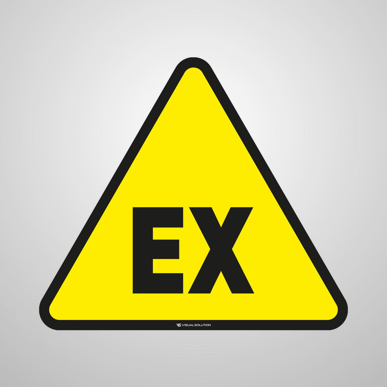 Naklejka podłogowa informująca o strefie zagrożenia wybuchem | GF040.