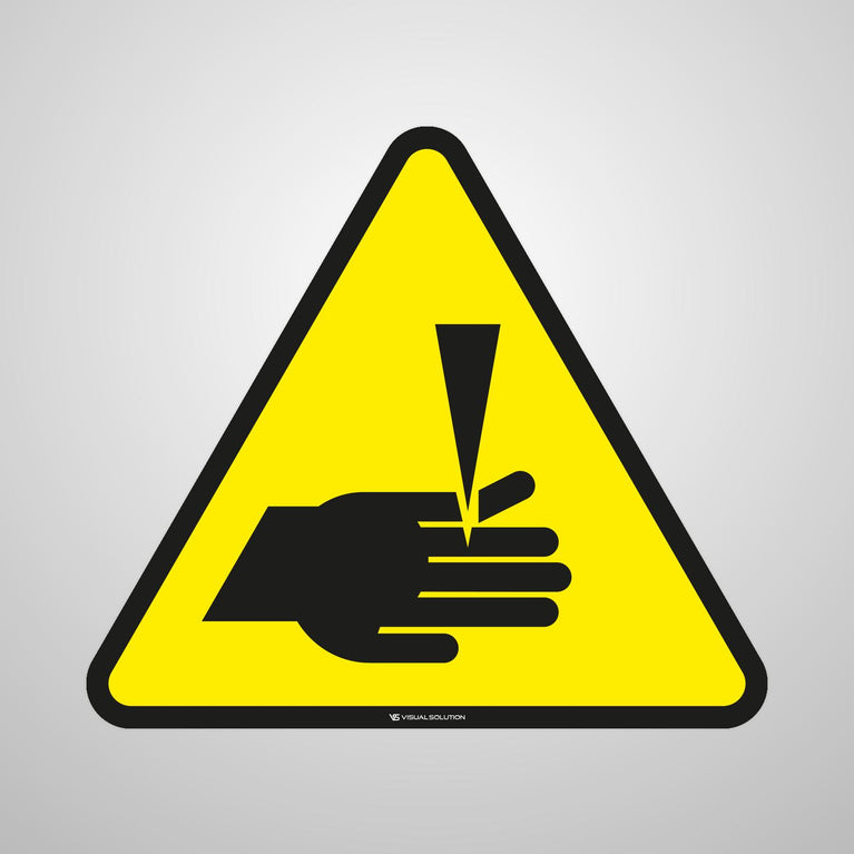 Naklejka ostrzegawcza dotycząca zagrożenia obcięcia palców | GE008.