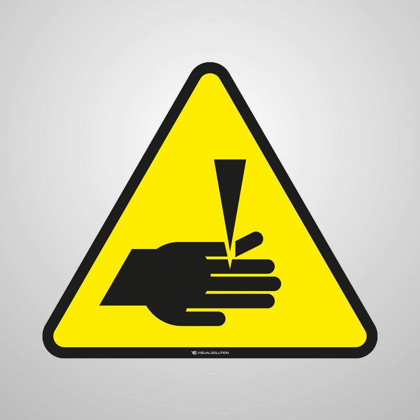 Naklejka ostrzegawcza dotycząca zagrożenia obcięcia palców | GE008.