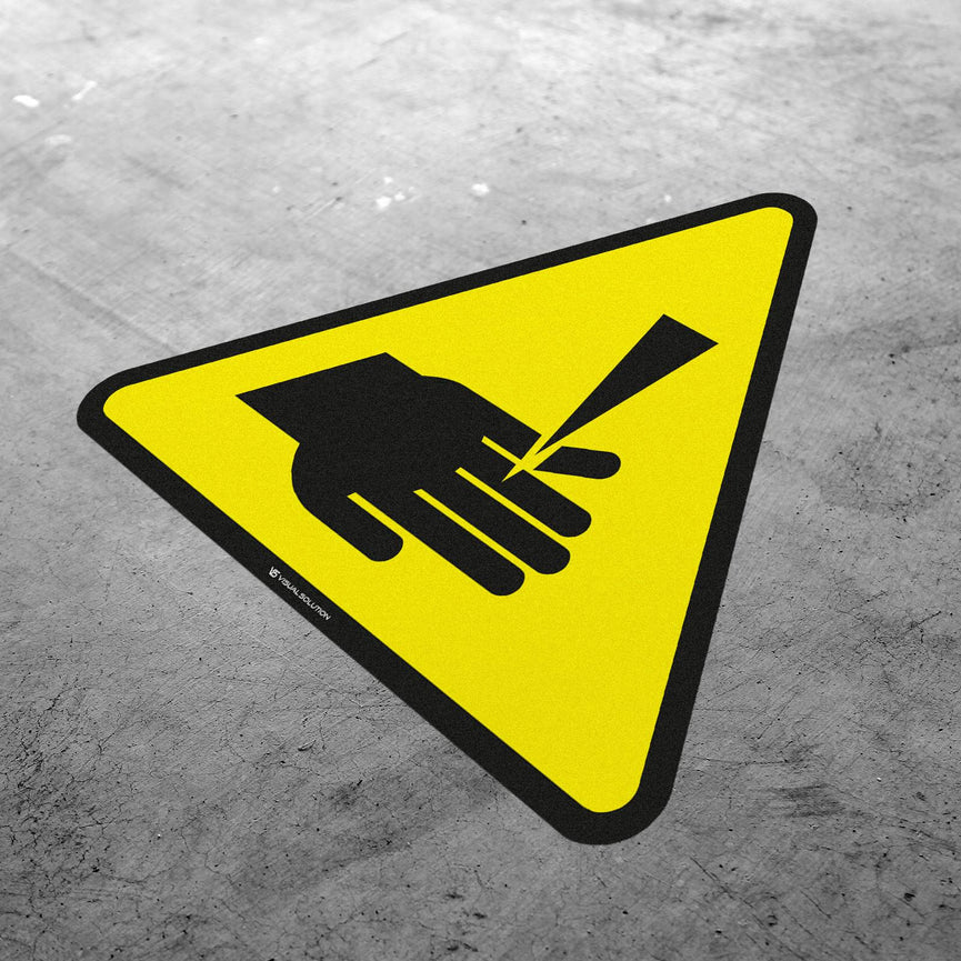 Naklejka ostrzegawcza dotycząca zagrożenia obcięcia palców | GE008.