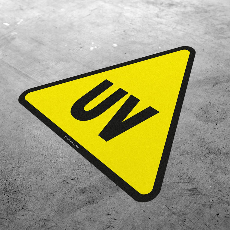 Naklejka ostrzegawcza przed Promieniowaniem nadfioletowym | GF048.